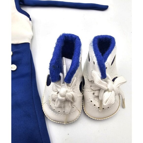 AMERICAN GIRL DOLL KIT SAILOR BEACH PJ PAJAMAS  BLUE WHITE RETIRED w/ Sneakers - Picture 4 of 5